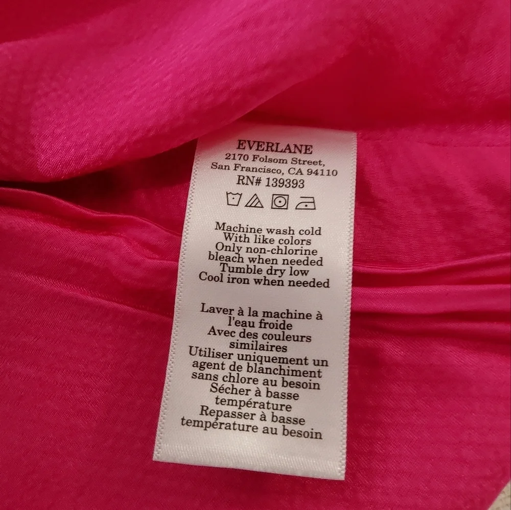 Everlane Hammered Textured Satin Slip Skirt Size 10